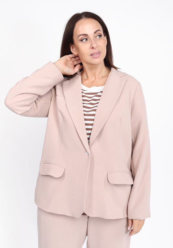 Жакет однотонный на пуговицах с карманами шир.  580, рис. 2