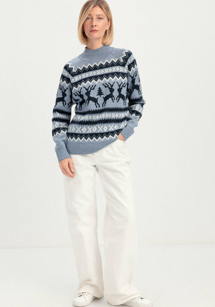 Джемпер с рождественским рисунком шир.  750, рис. 13