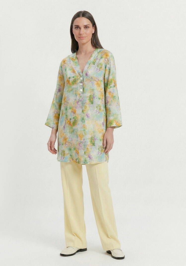 Блуза изо льна с капюшоном шир.  750, рис. 2