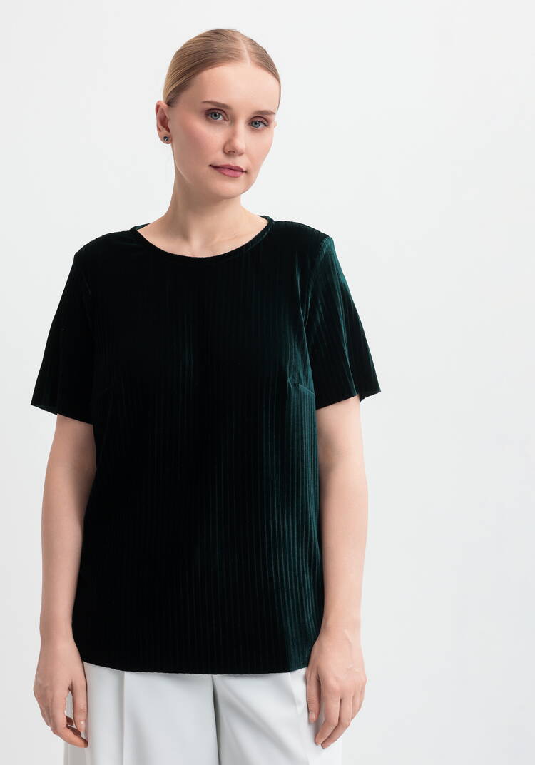 Блуза из плиссированного бархата шир.  750, рис. 9