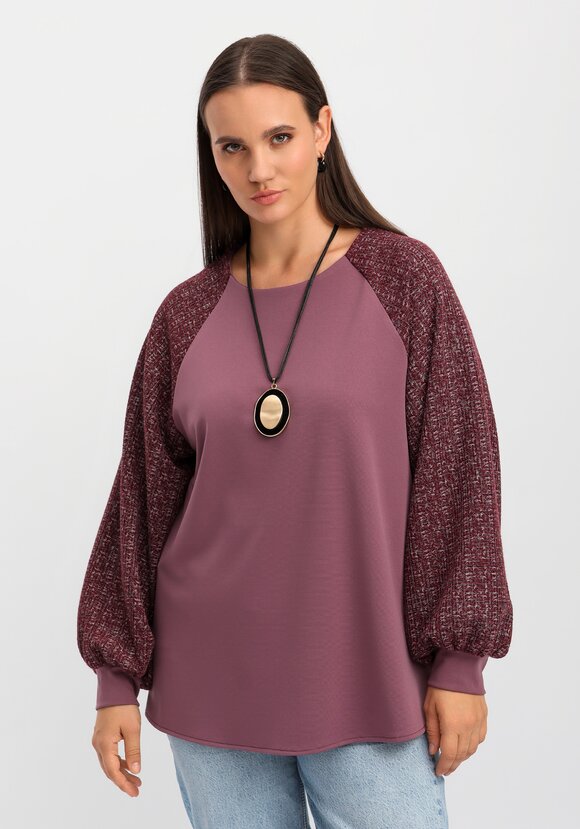 Блуза комбинированная свободного кроя шир.  580, рис. 9