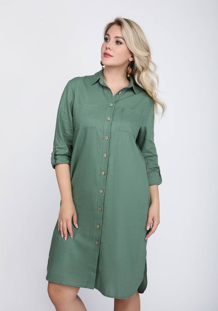 Рубашка удлиненная на пуговицах шир.  750, рис. 10