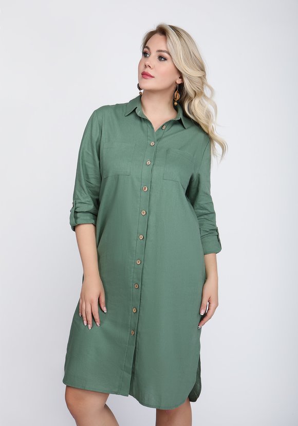 Рубашка удлиненная на пуговицах шир.  580, рис. 10