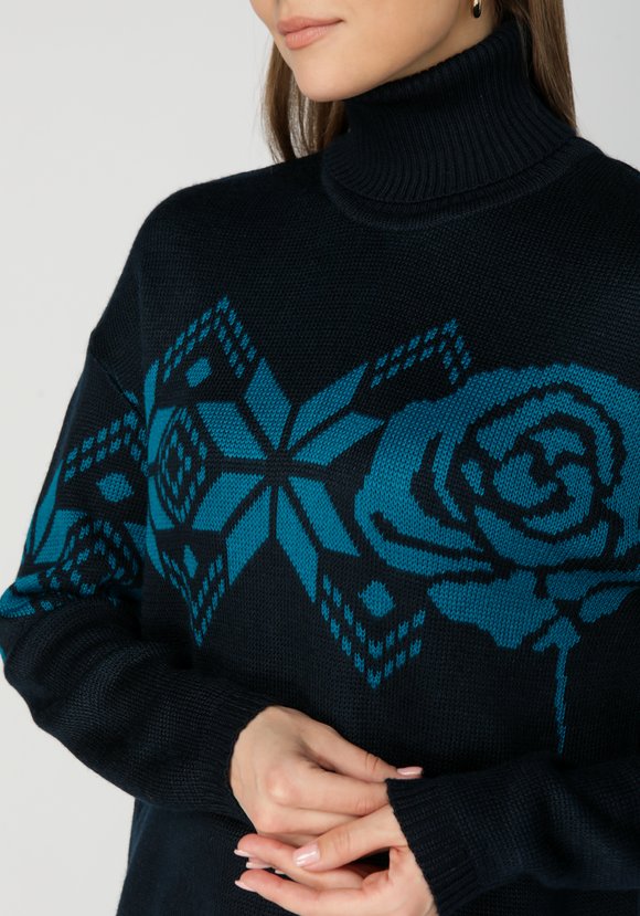 Джемпер с орнаментом по груди и рукаву шир.  580, рис. 15