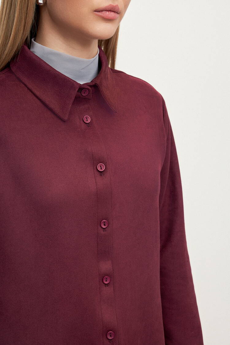 Рубашка замшевая с ажурным узором Веста шир.  750, рис. 13