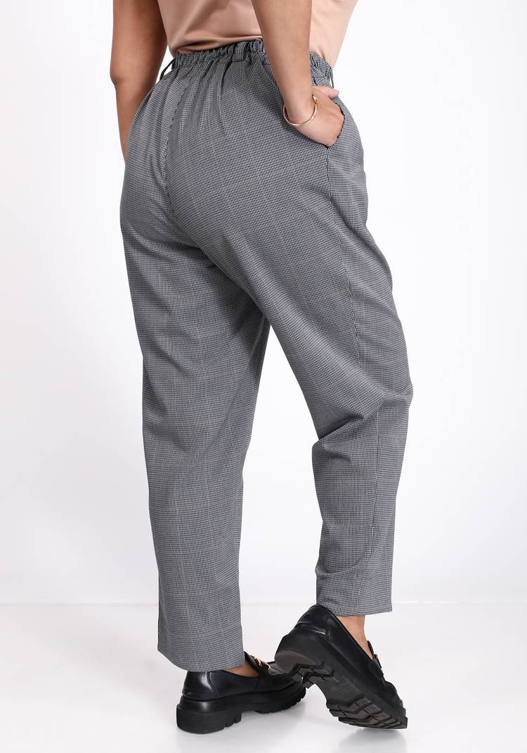 Брюки широкие с принтом пье-де-пуль шир.  750, рис. 6