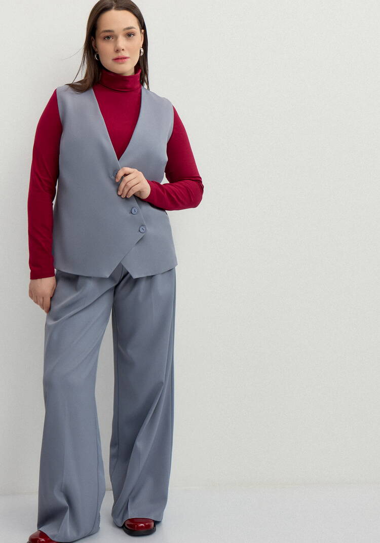 Жилет с асимметричным кроем шир.  750, рис. 11