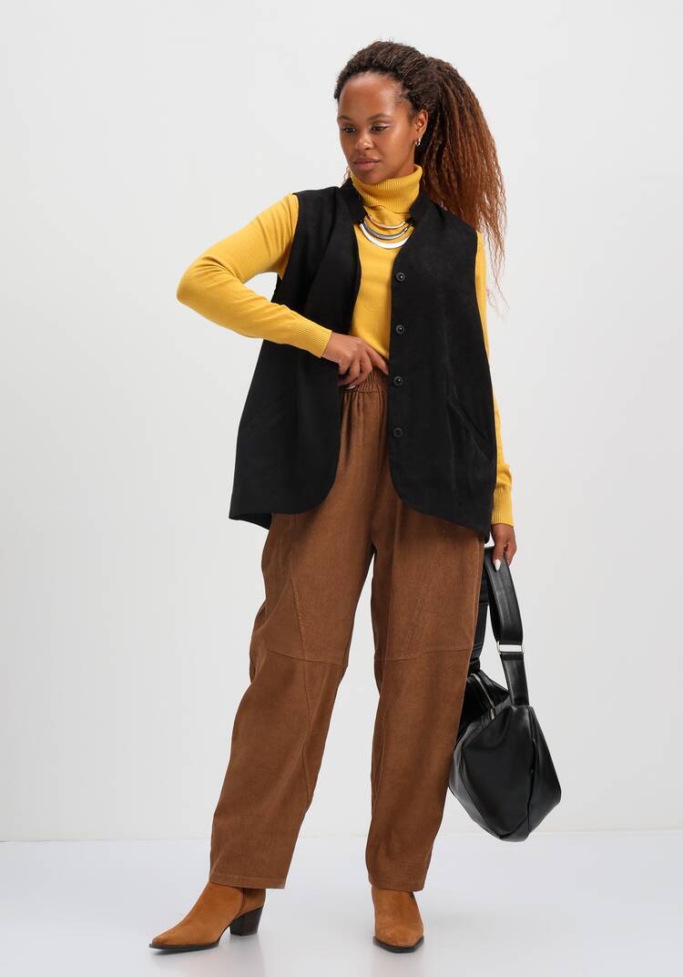 Жилет из вельвета с карманами шир.  750, рис. 8