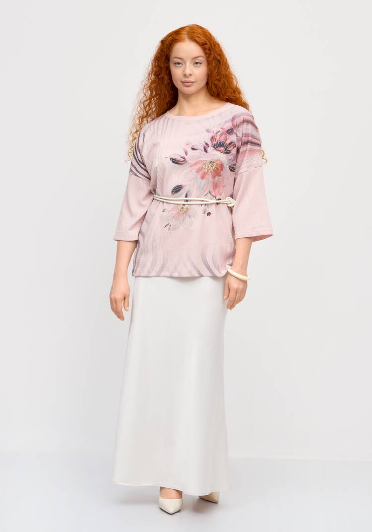 Блуза с принтом Миланика шир.  750, рис. 2