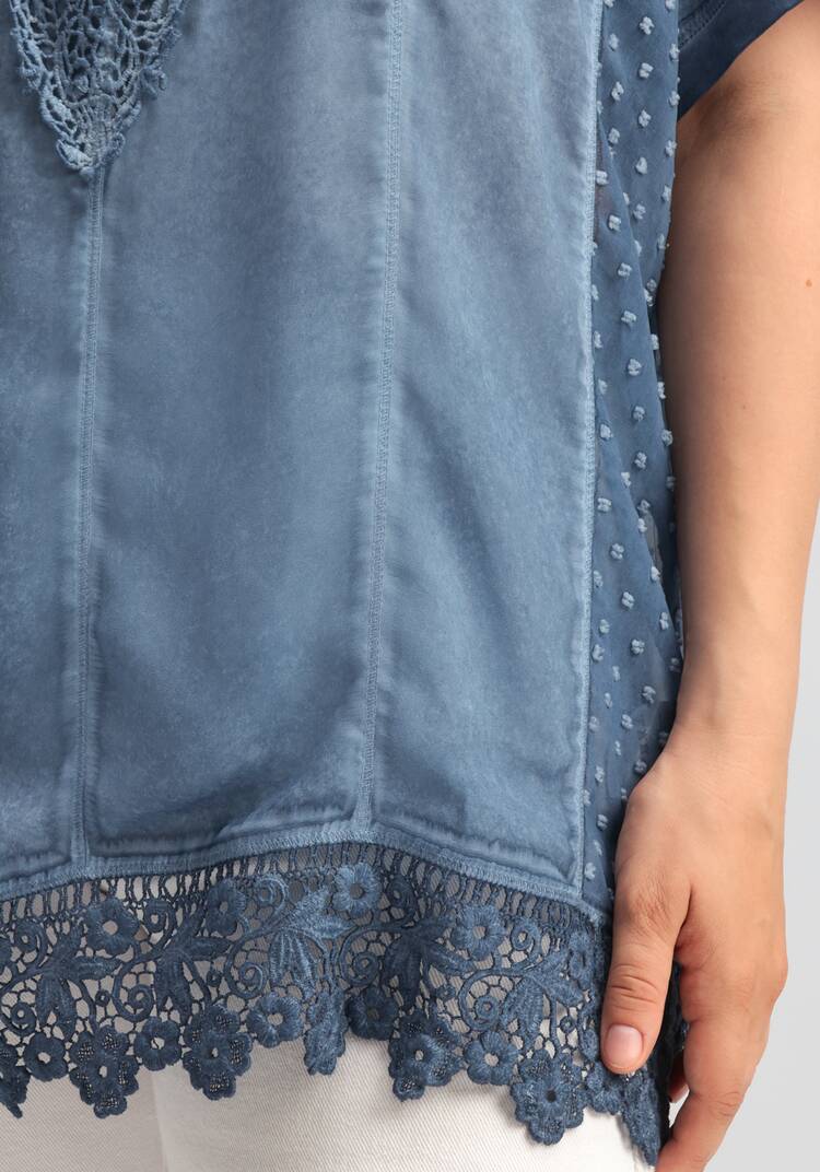 Блуза ажурная с вышивкой шир.  750, рис. 6