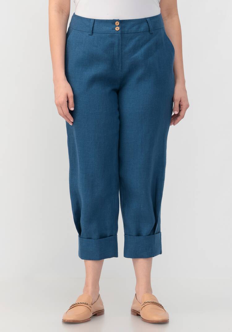 Брюки из льна шир.  750, рис. 4