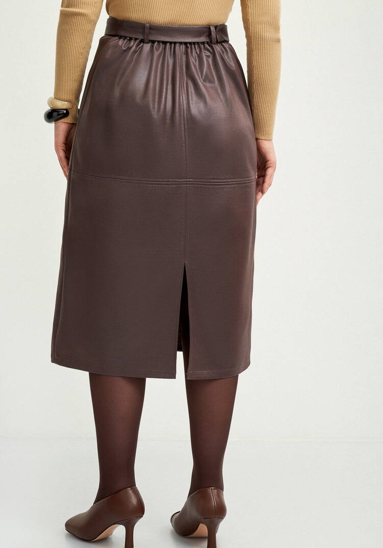 Юбка прямая с декоративными отстрочками шир.  750, рис. 10