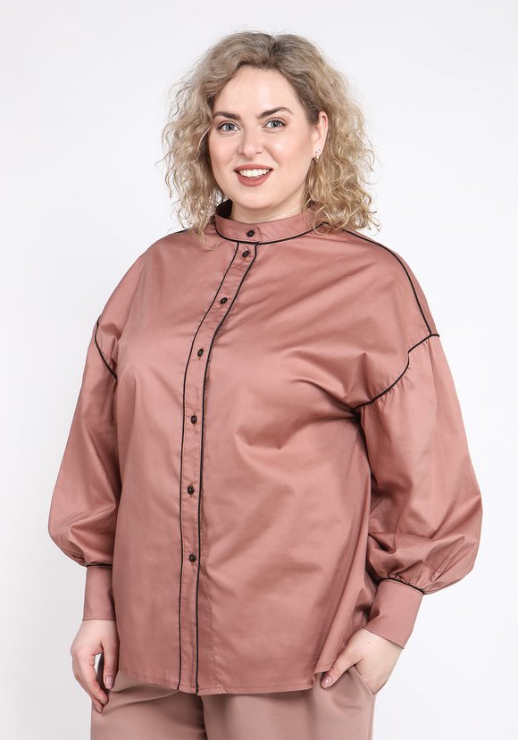 Блуза с отделкой кантом шир.  580, рис. 5