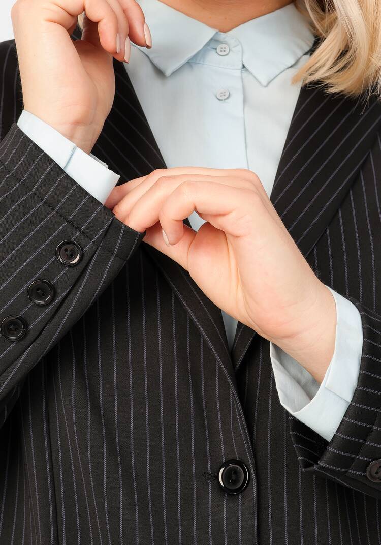 Пиджак однобортный в полоску шир.  750, рис. 35