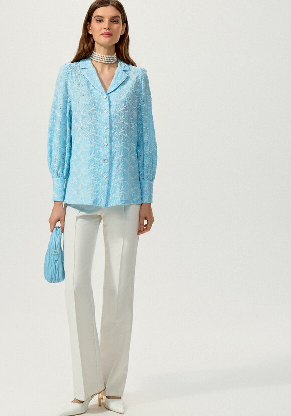 Блуза с английским воротником из шитья шир.  580, рис. 13