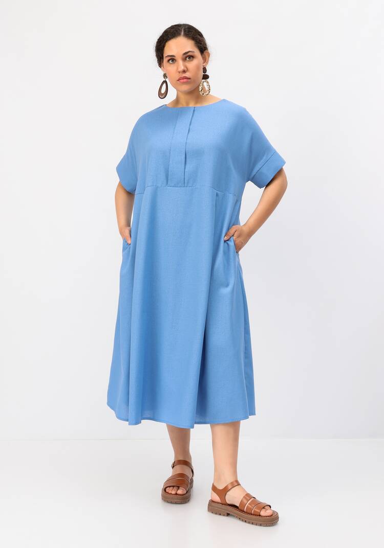 Платье свободного кроя с мягкими складками шир.  750, рис. 9