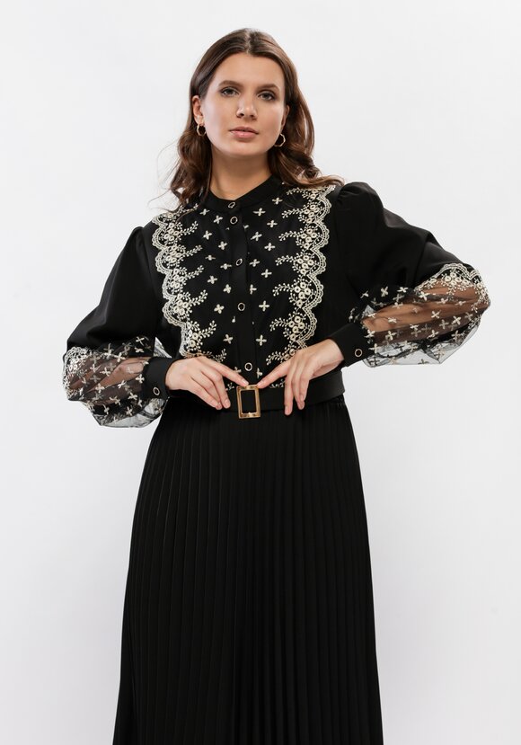 Платье с ажурным кружевом шир.  580, рис. 32