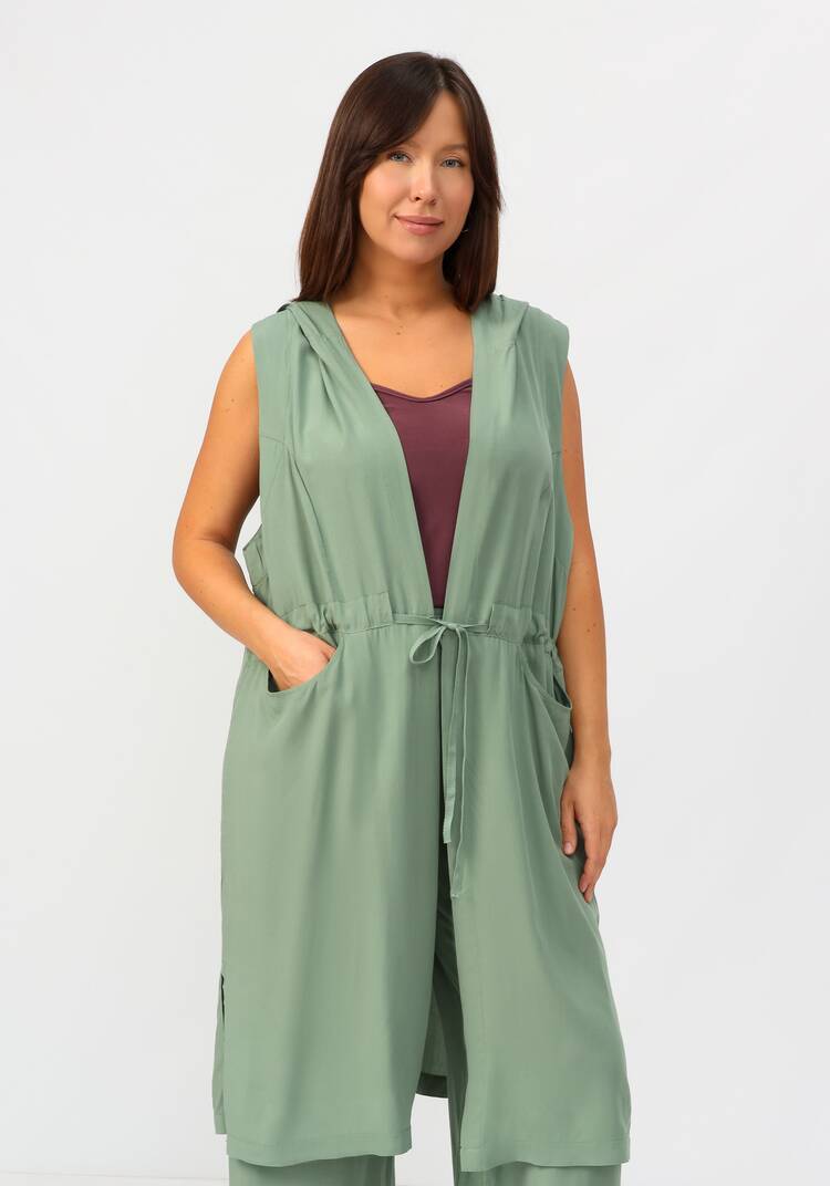 Жилет с капюшоном и карманами шир.  750, рис. 26