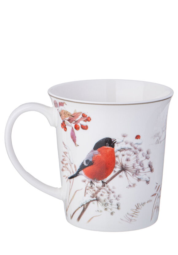 Кружка из фарфора Снегири шир.  580, рис. 2