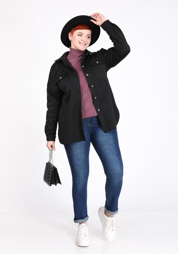 Рубашка удлиненная из футера с начесом шир.  580, рис. 20