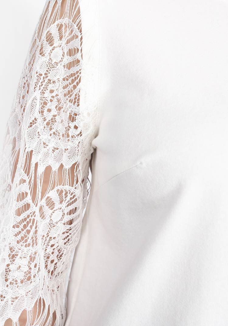 Топ-блуза с кружевным рукавом шир.  750, рис. 11