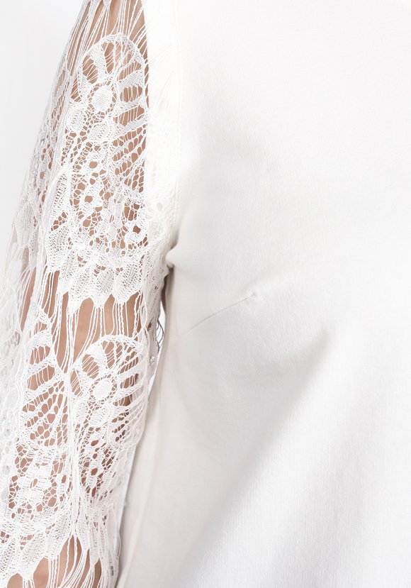 Топ-блуза с кружевным рукавом шир.  580, рис. 11