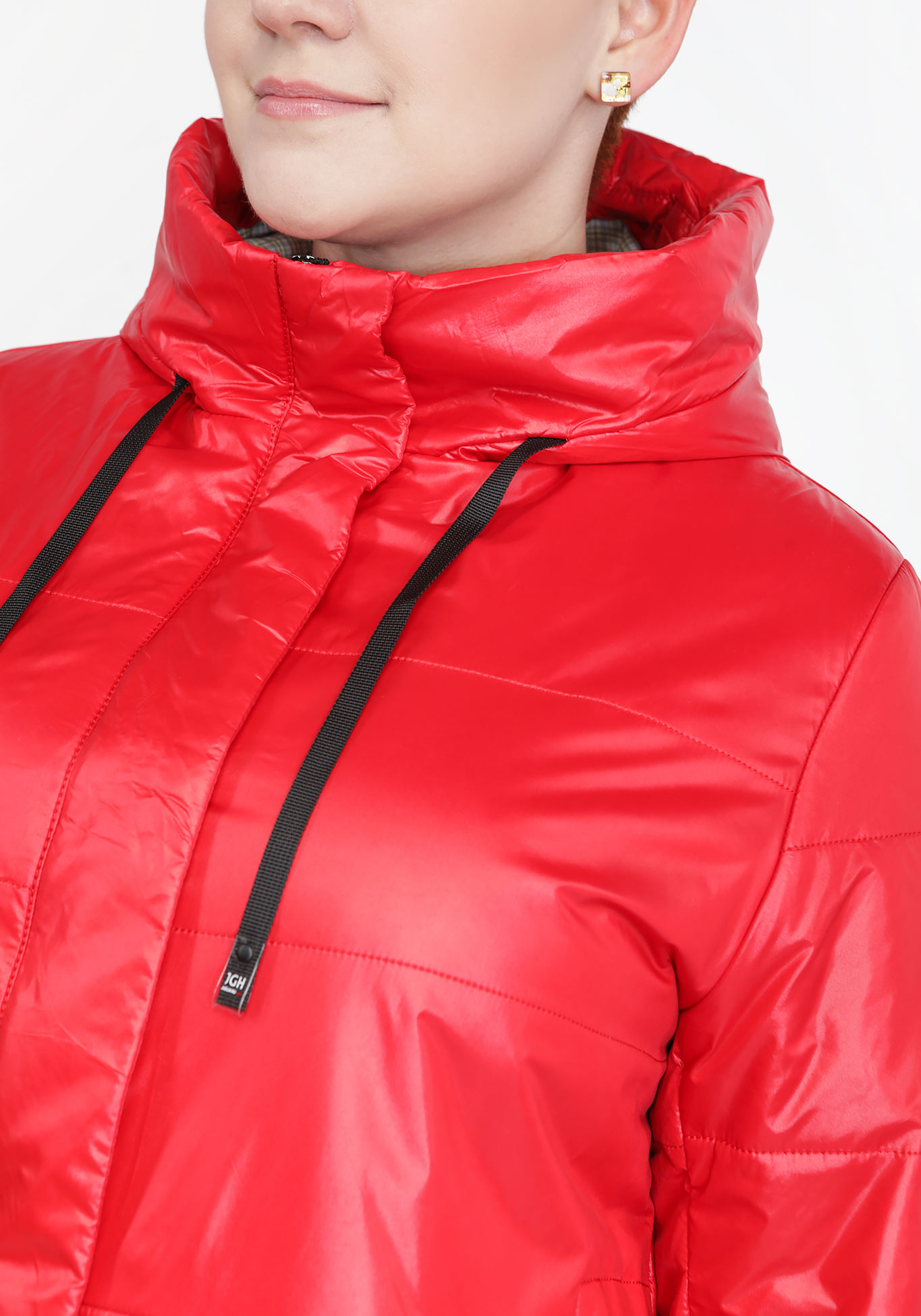 Куртка с декором на кармане, размер 48, цвет красный - фото 9