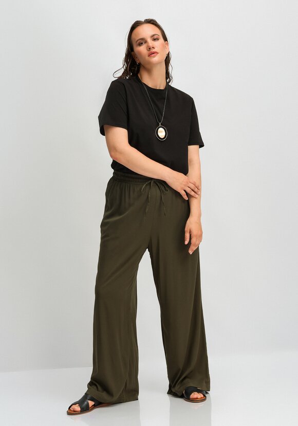 Брюки палаццо с резинкой на поясе шир.  580, рис. 23