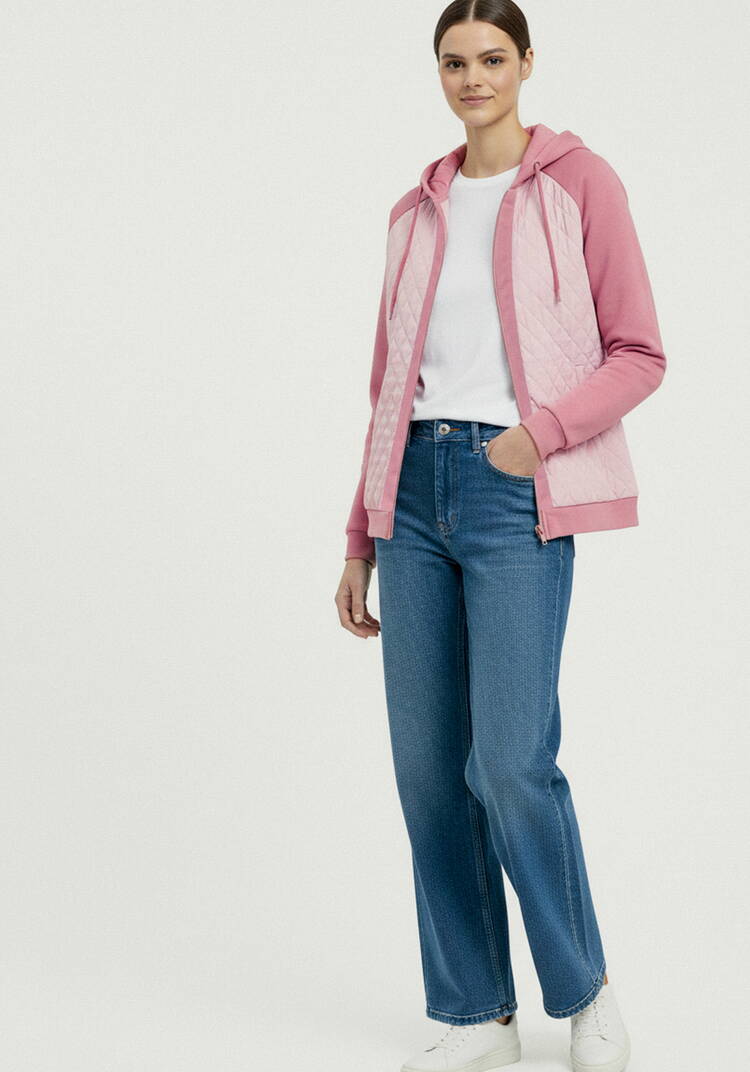 Бомбер с капюшоном из комбинированной ткани шир.  750, рис. 9