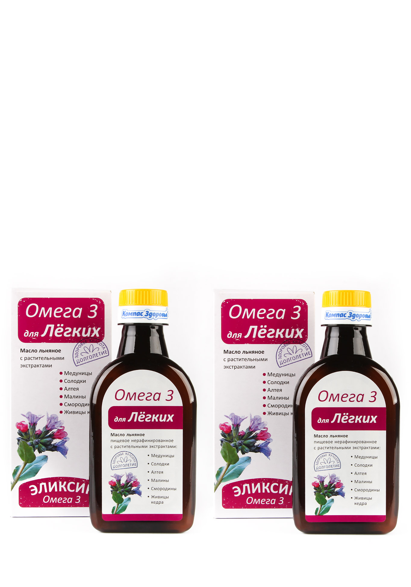 

Эликсир Омега-3 для легких, 2 шт.