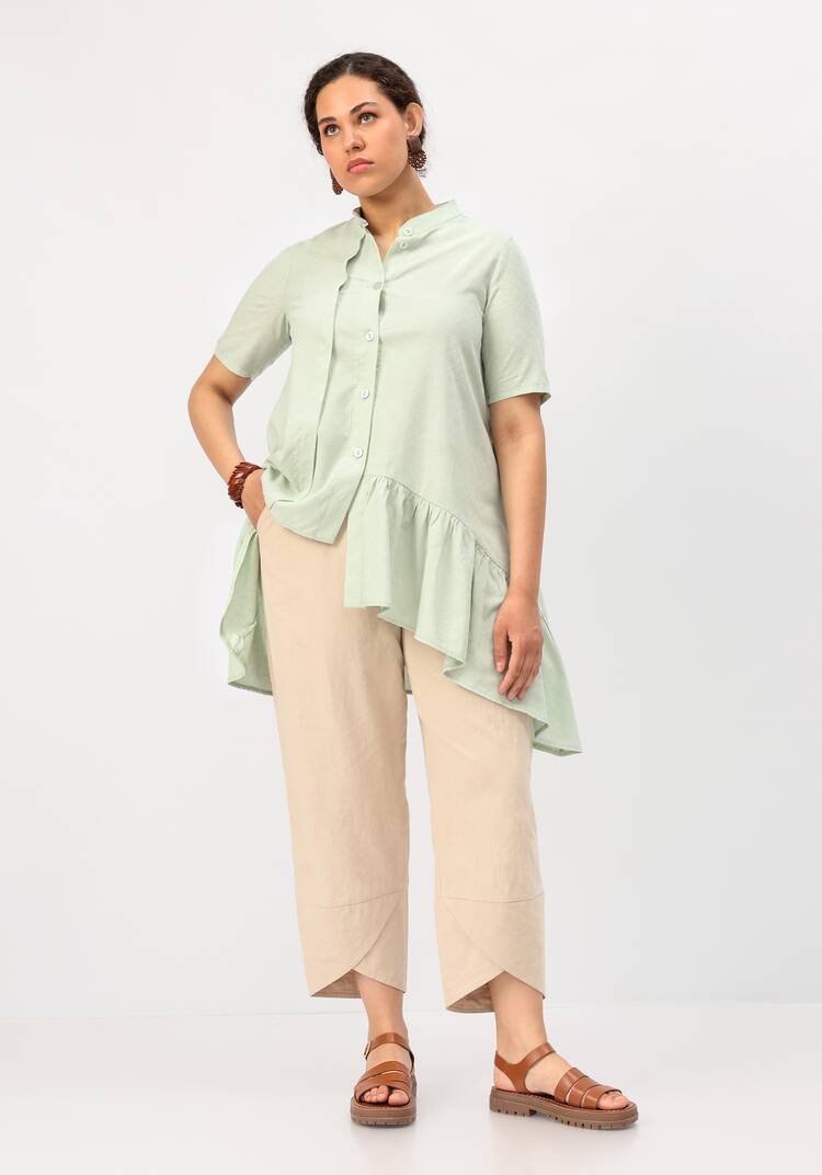 Блуза оригинального кроя с воланом шир.  750, рис. 17