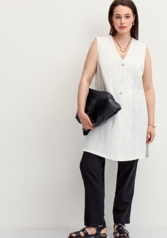 Брюки изо льна длиной 7/8 шир.  580, рис. 15