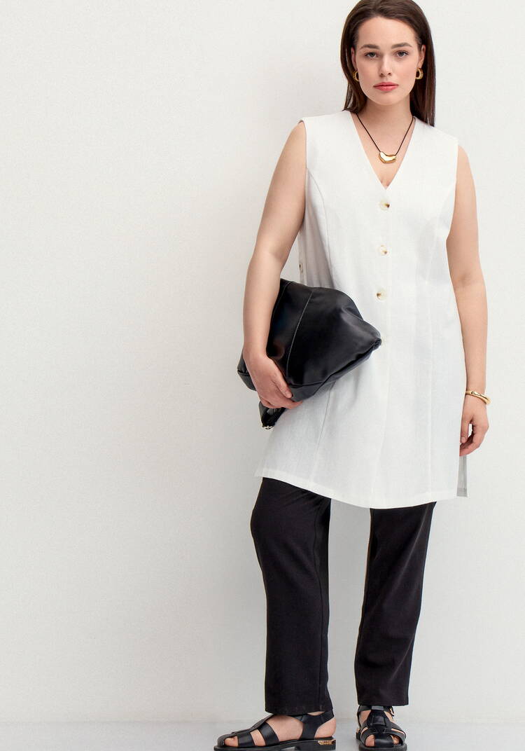 Брюки изо льна длиной 7/8 шир.  750, рис. 15