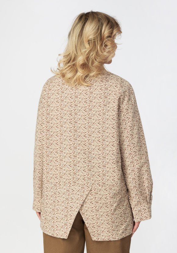 Блуза с цветочным принтом и кокеткой шир.  580, рис. 7