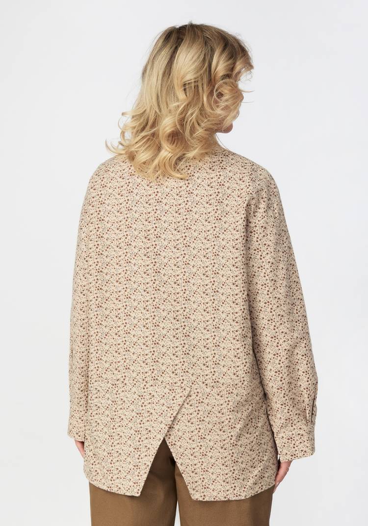 Блуза с цветочным принтом и кокеткой шир.  750, рис. 7