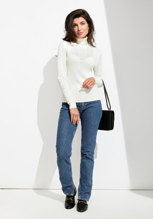 Водолазка из вискозы с ажурным узором шир.  580, рис. 21