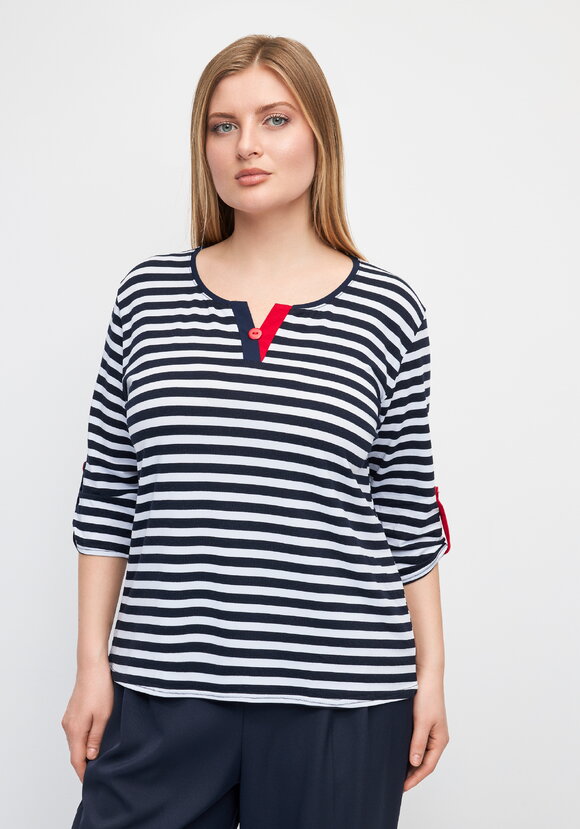 Блуза в полоску Марина шир.  580, рис. 4