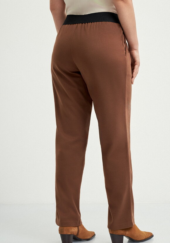 Прямые брюки на резинке с карманами шир.  580, рис. 3