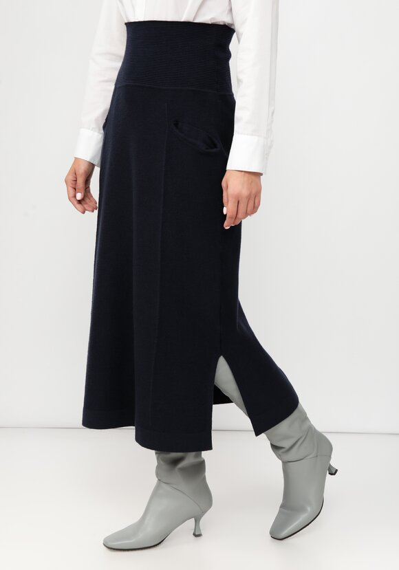 Юбка вязаная с высоким поясом шир.  580, рис. 8