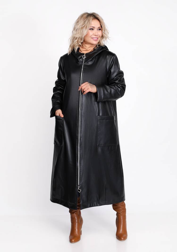 Пальто из экокожи Вечерний Лондон шир.  750, рис. 7