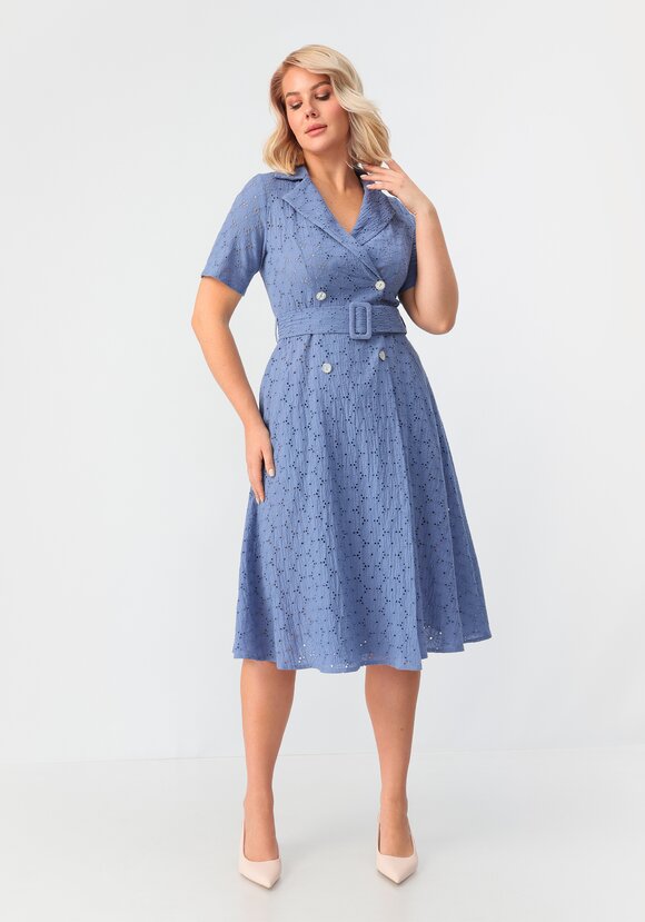 Платье с отложным воротником из шитья шир.  580, рис. 18