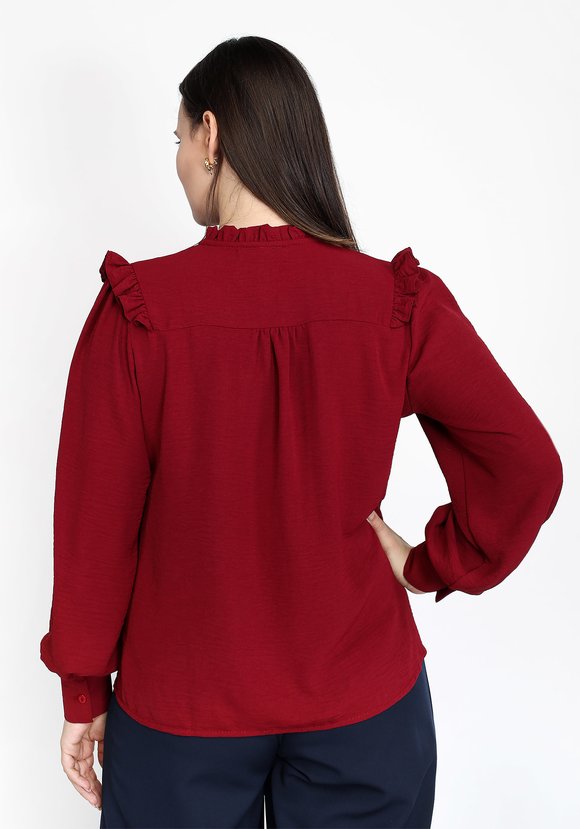 Блуза с объемными рукавами на манжетах шир.  580, рис. 11