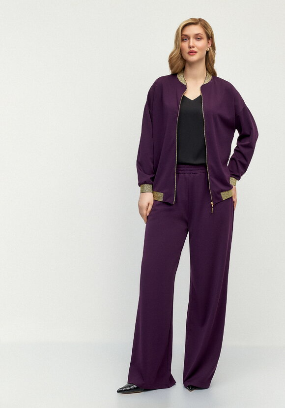 Бомбер трикотажный с ажурной спинкой шир.  580, рис. 31