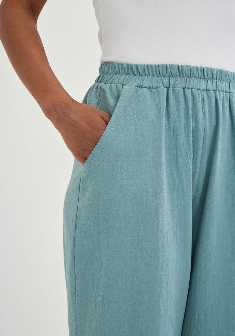 Брюки-тюльпан на резинке шир.  750, рис. 28