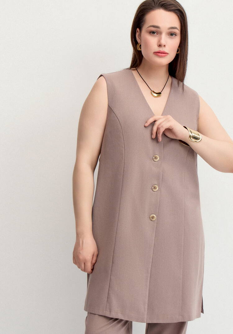 Жилет изо льна шир.  750, рис. 1