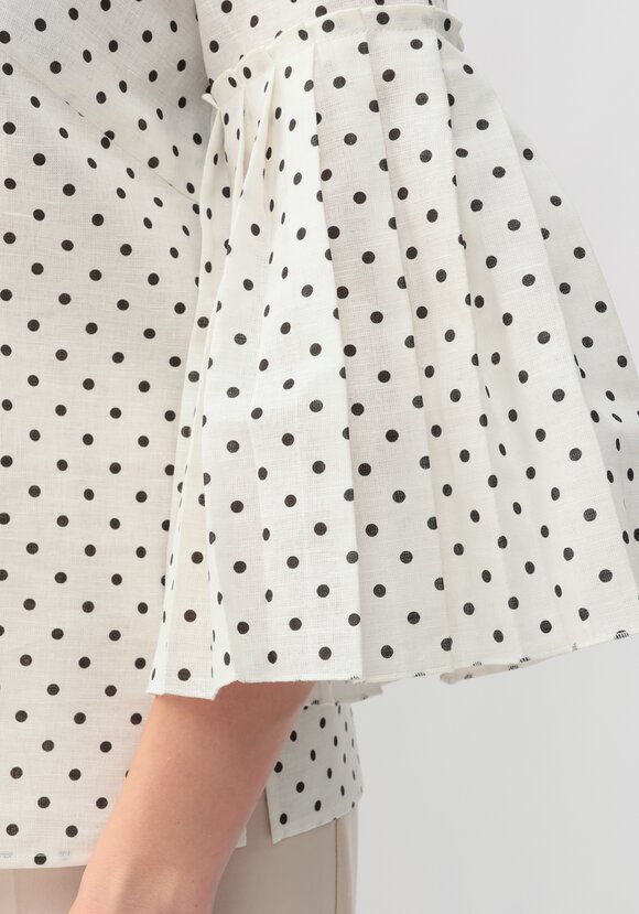 Блуза в горох с расклешенным рукавом Элен шир.  580, рис. 5