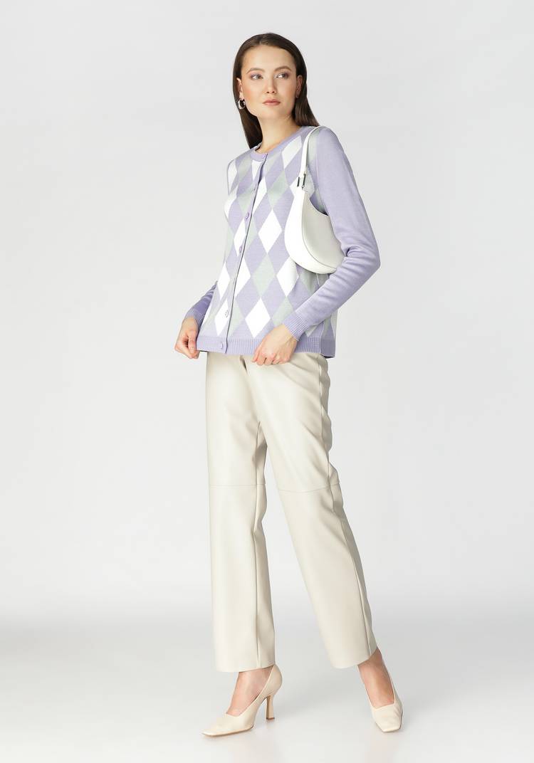 Кардиган с ромбами по полочке и спинке шир.  750, рис. 13