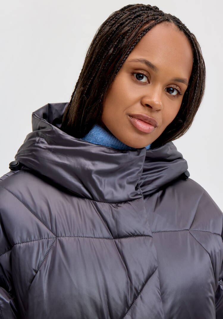 Пальто зимнее с мерцающей тканью шир.  750, рис. 14