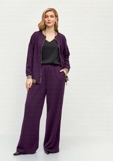 Брюки широкие трикотажные