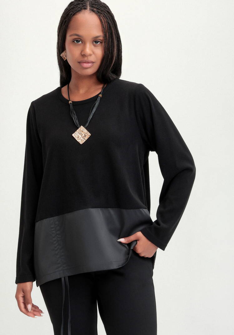 Блуза трикотажная из комбинированной ткани шир.  750, рис. 9